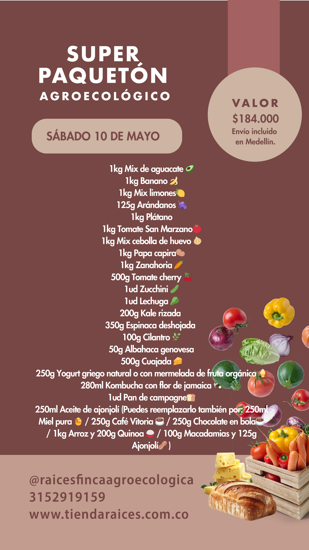 Super Paquetón Agroecológico 🧀🥑🍌🍓🥬
