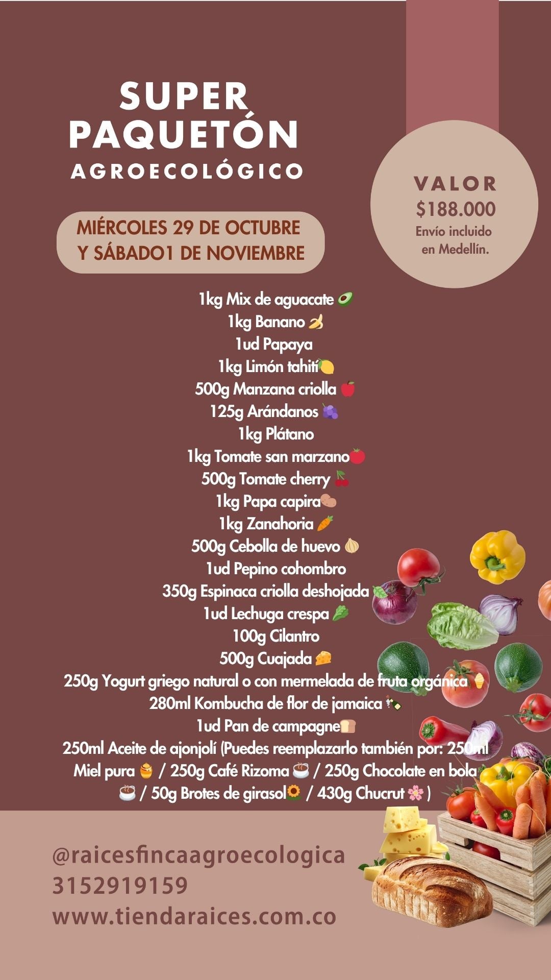 Super Paquetón Agroecológico 🧀🥑🍌🍓🥬