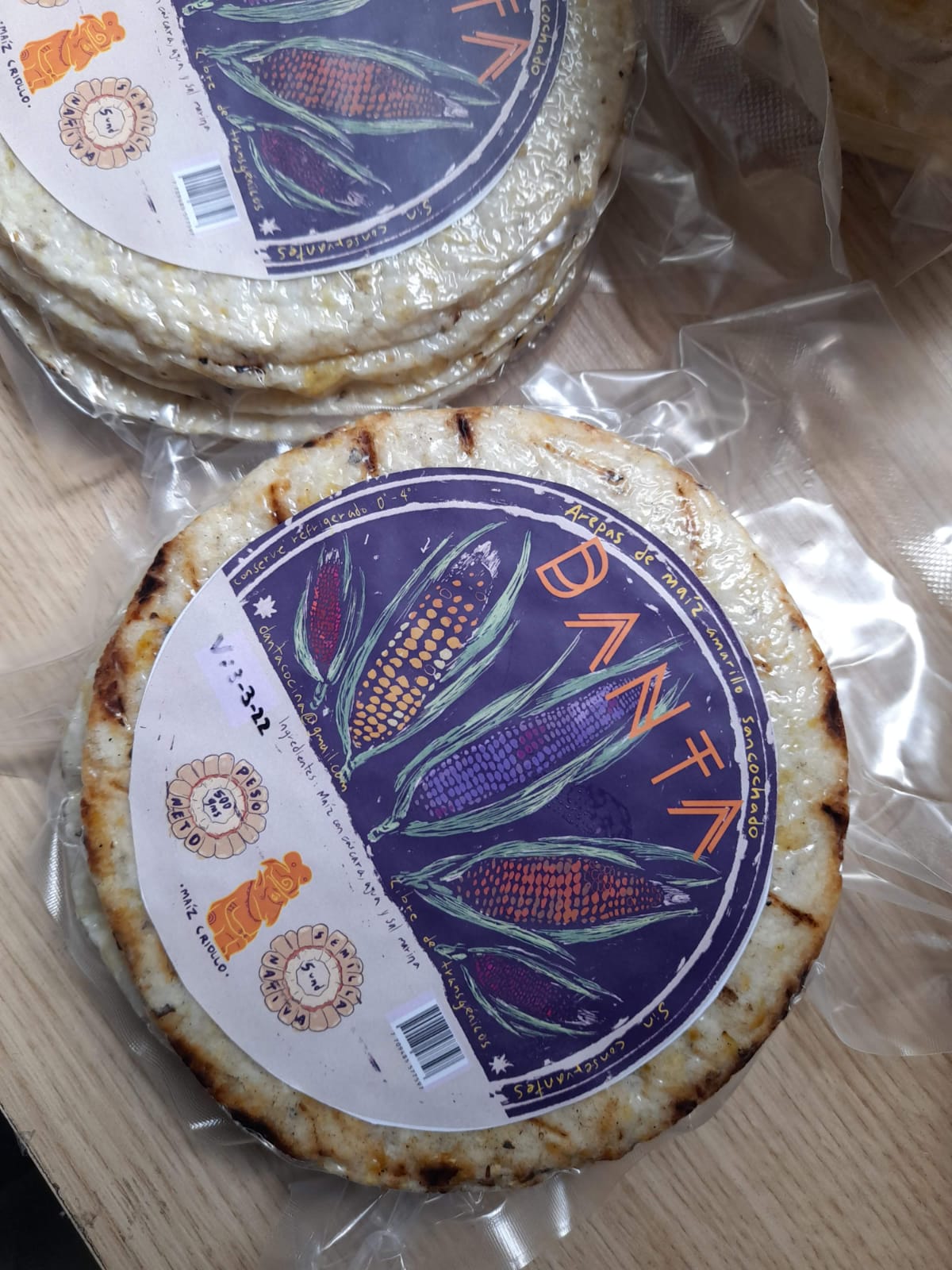 Arepas de maiz criollo (5uds)