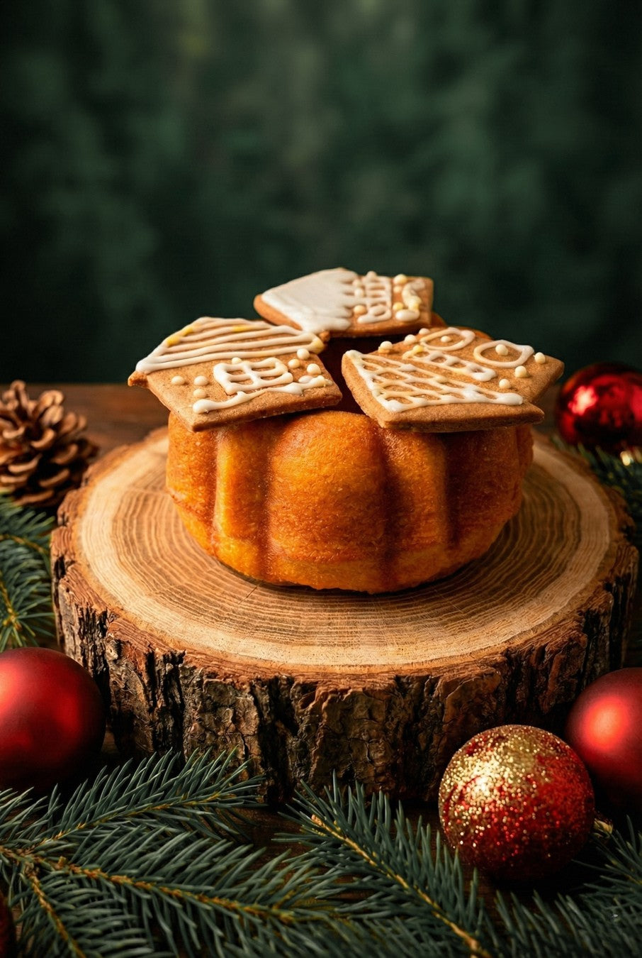 Cake de limón mandarino Navidad (4 porciones)