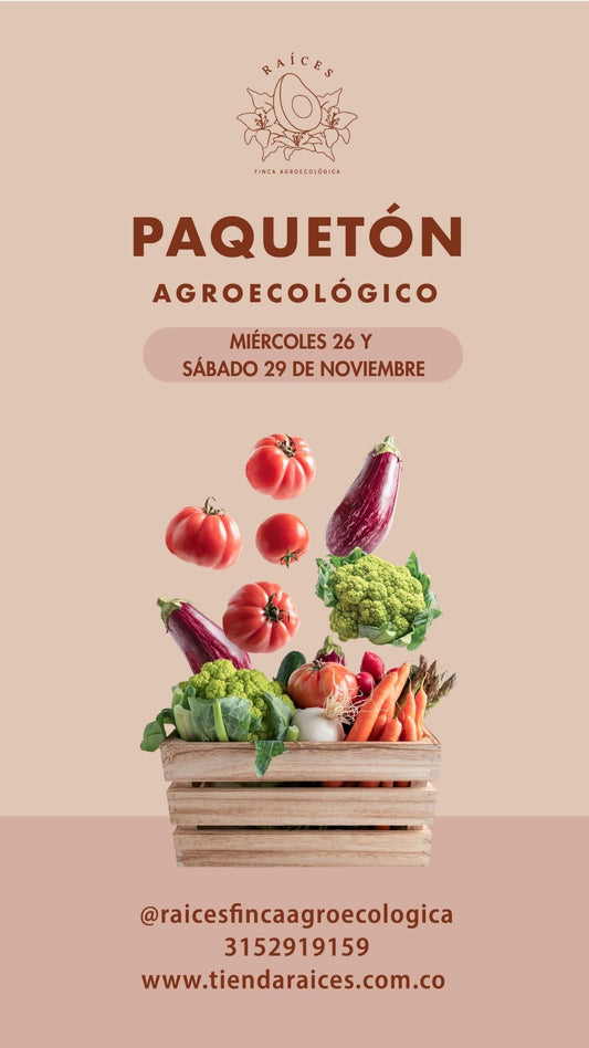 Paquetón Agroecológico Fresquito 🥑🍌🍓🥬