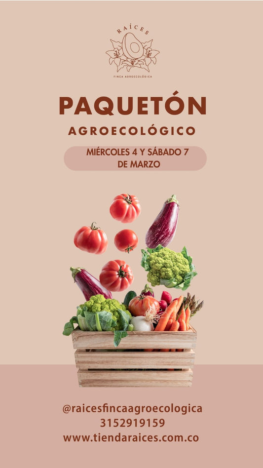 Paquetón Agroecológico Fresquito 🥑🍌🍓🥬