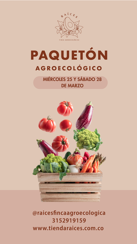 Paquetón Agroecológico Fresquito 🥑🍌🍓🥬