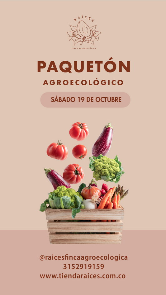 Paquetón Agroecológico Fresquito 🥑🍌🍓🥬