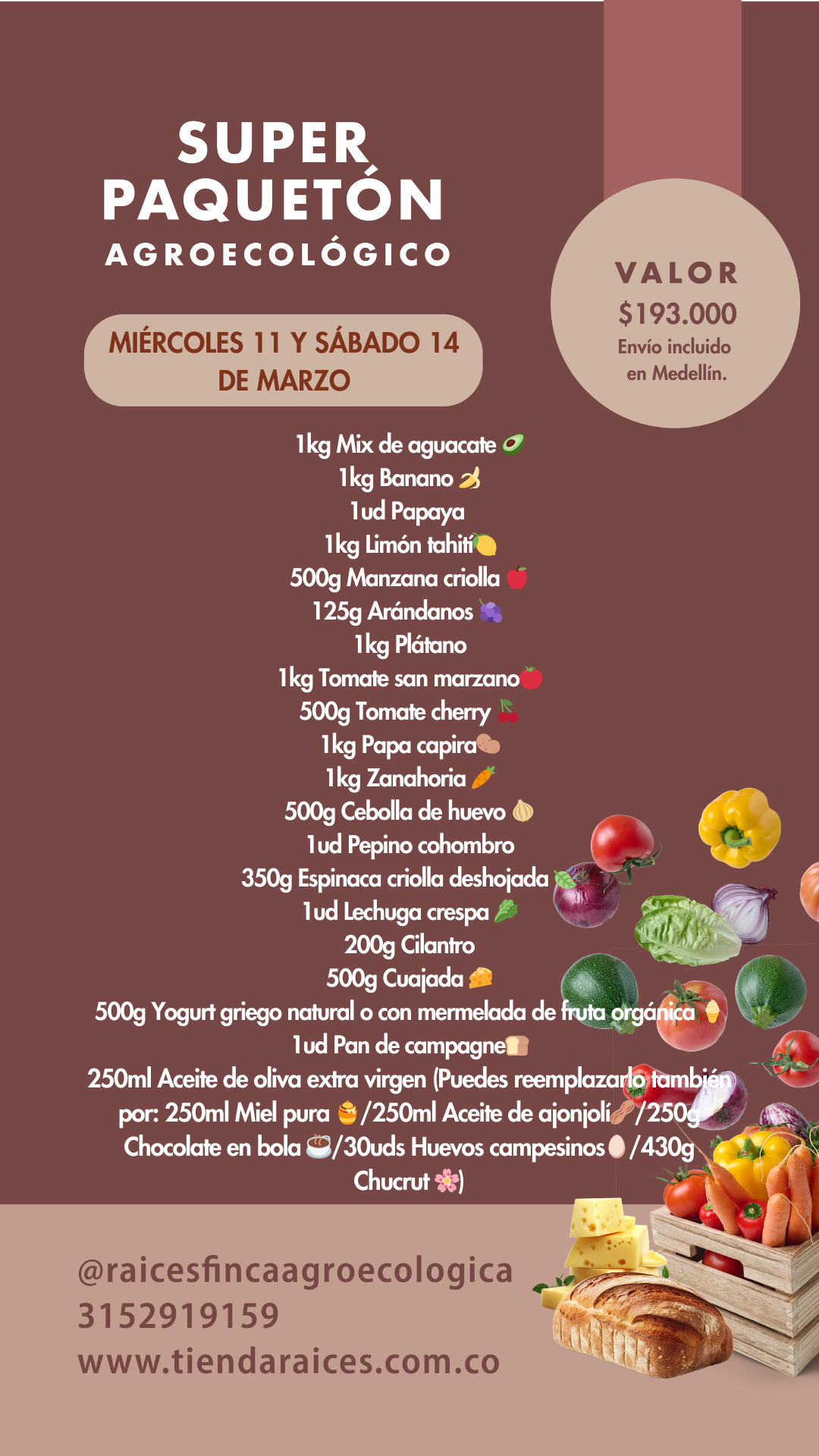 Super Paquetón Agroecológico 🧀🥑🍌🍓🥬