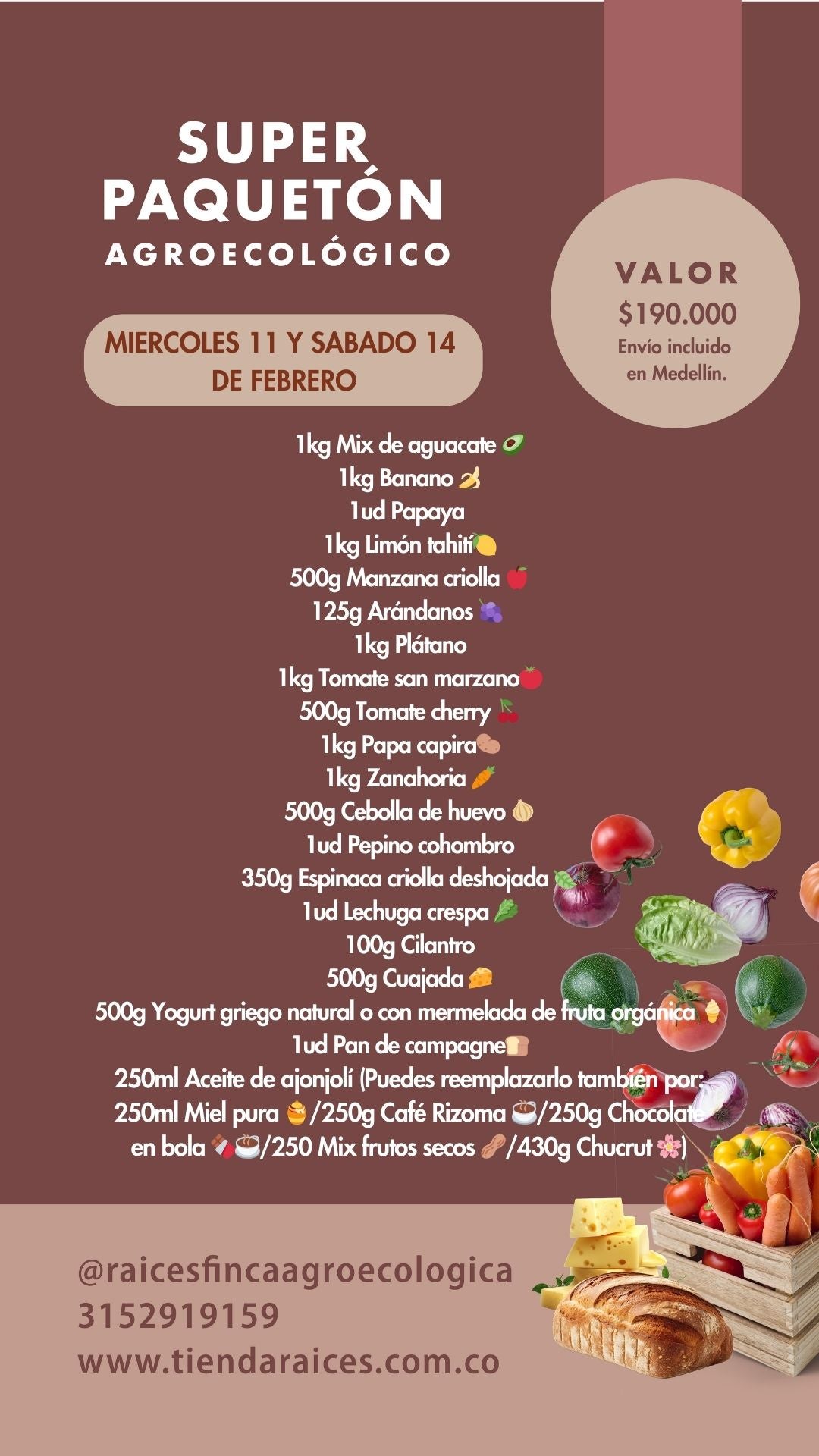 Super Paquetón Agroecológico 🧀🥑🍌🍓🥬