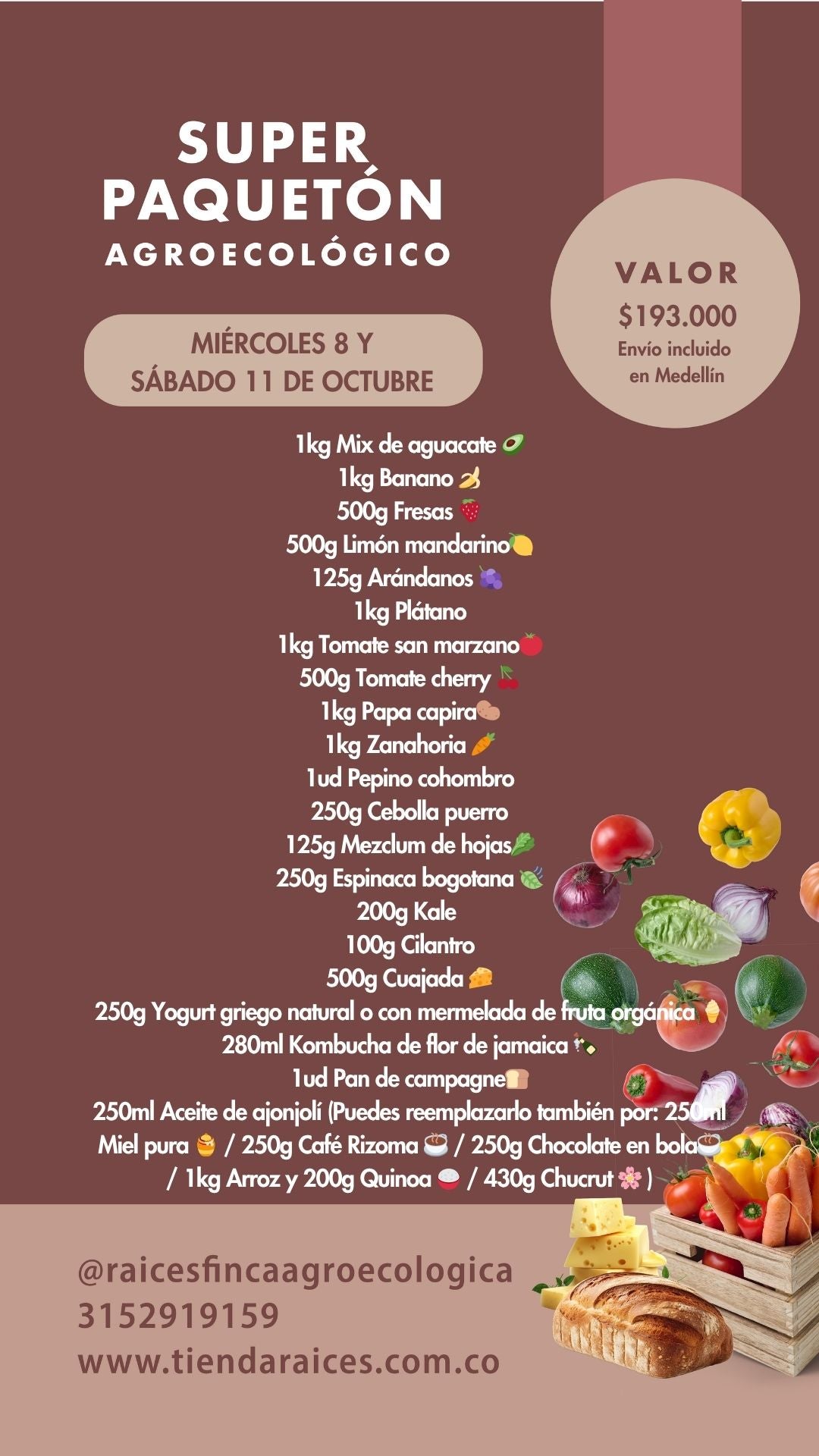 Super Paquetón Agroecológico 🧀🥑🍌🍓🥬