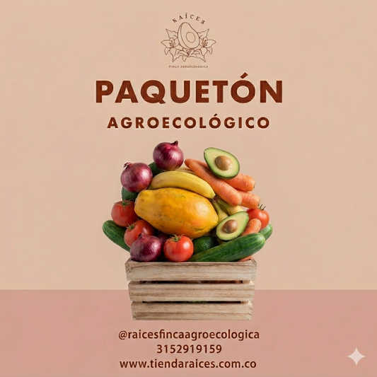 Paquetón Agroecológico Fresquito 🥑🍌🍓🥬
