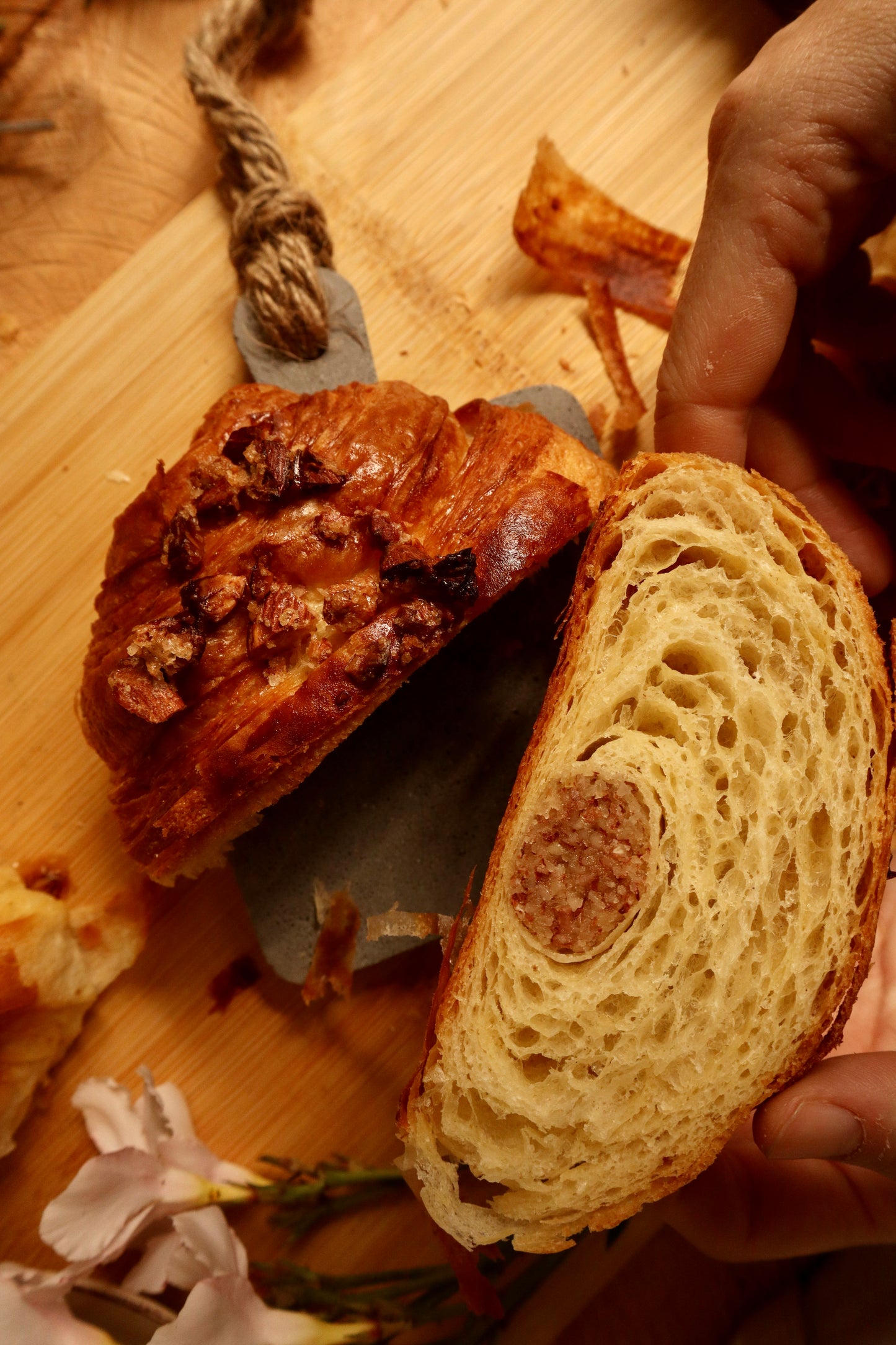 Croissants de mazapan de almendra