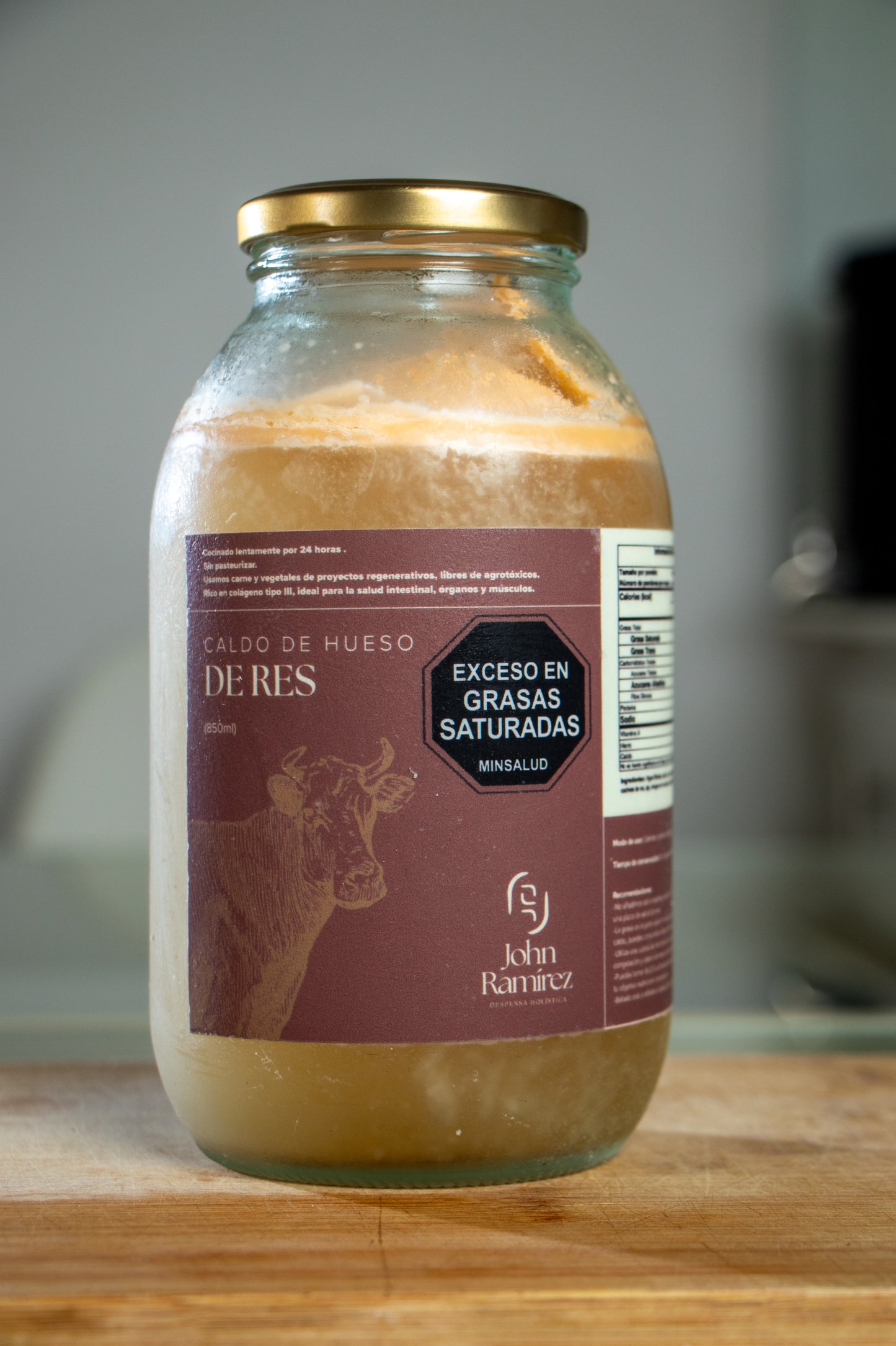 Caldo de hueso de res (850ml)