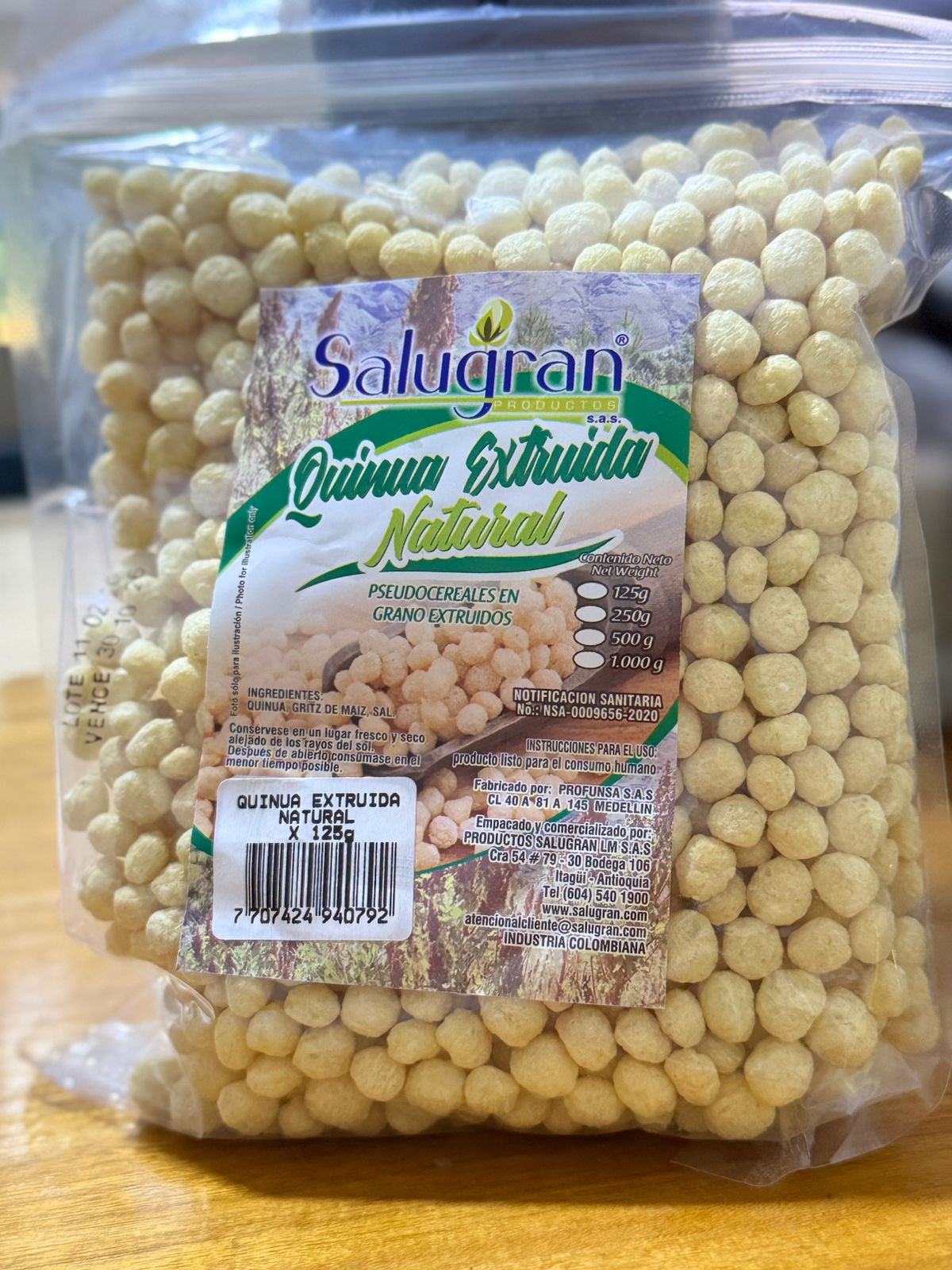 Quinua extruida (125g)