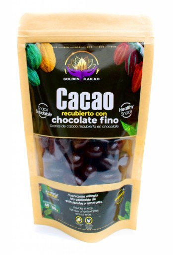 Granos de cacao cubierto