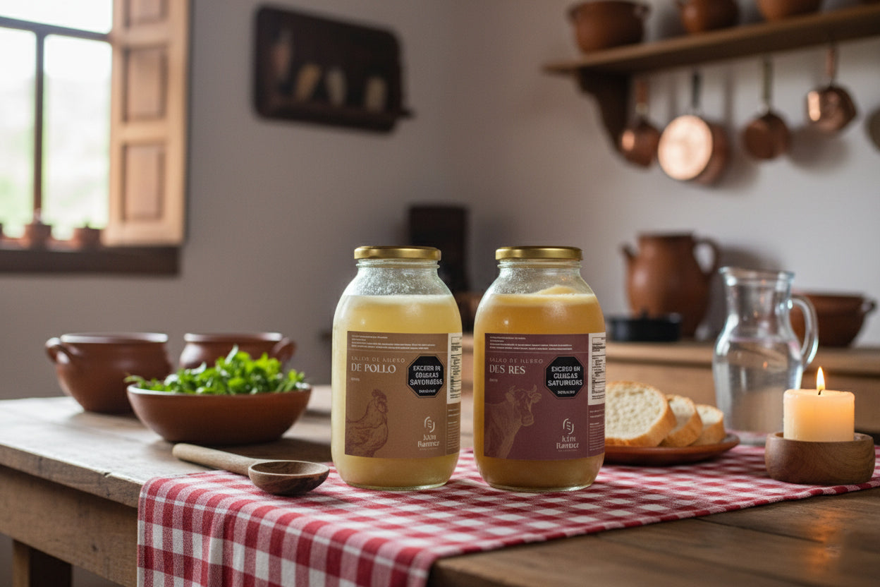 Caldo de hueso de res (850ml)