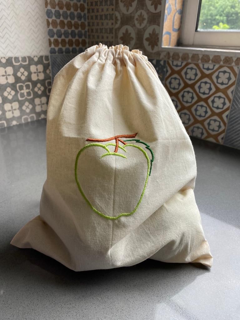 Bolsa de tela multiusos con bordado